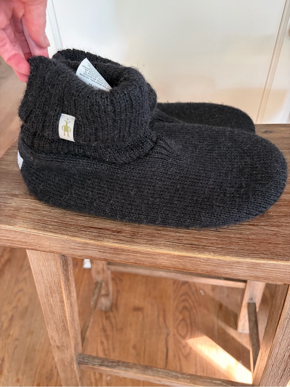 Smartwool Hudson Trail Slipper Charcoal Gray Unisex Size L Retails $75